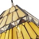 image 5 of Art Deco Style Amber Tiffany Pendant Shade with Gold Triangles and Diamonds | Orange | Amber | 1