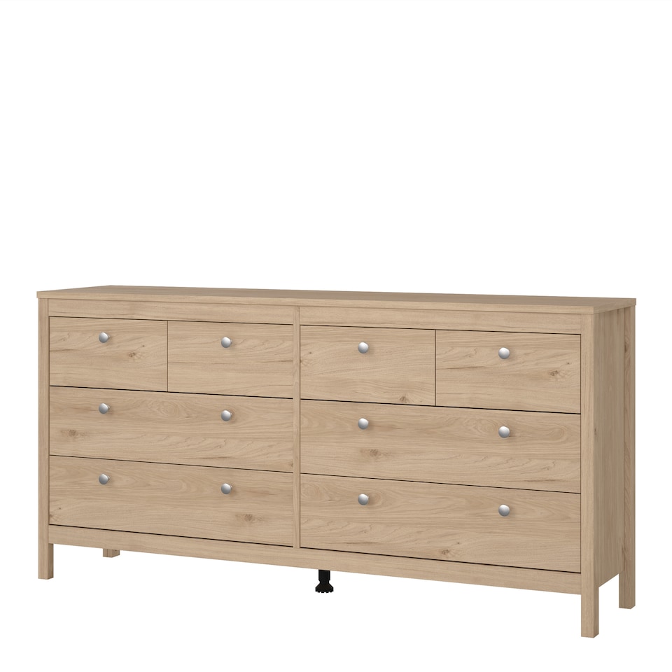 image 1 of Madrid Double Dresser 4+4 Drawers in Jackson Hickory Oak