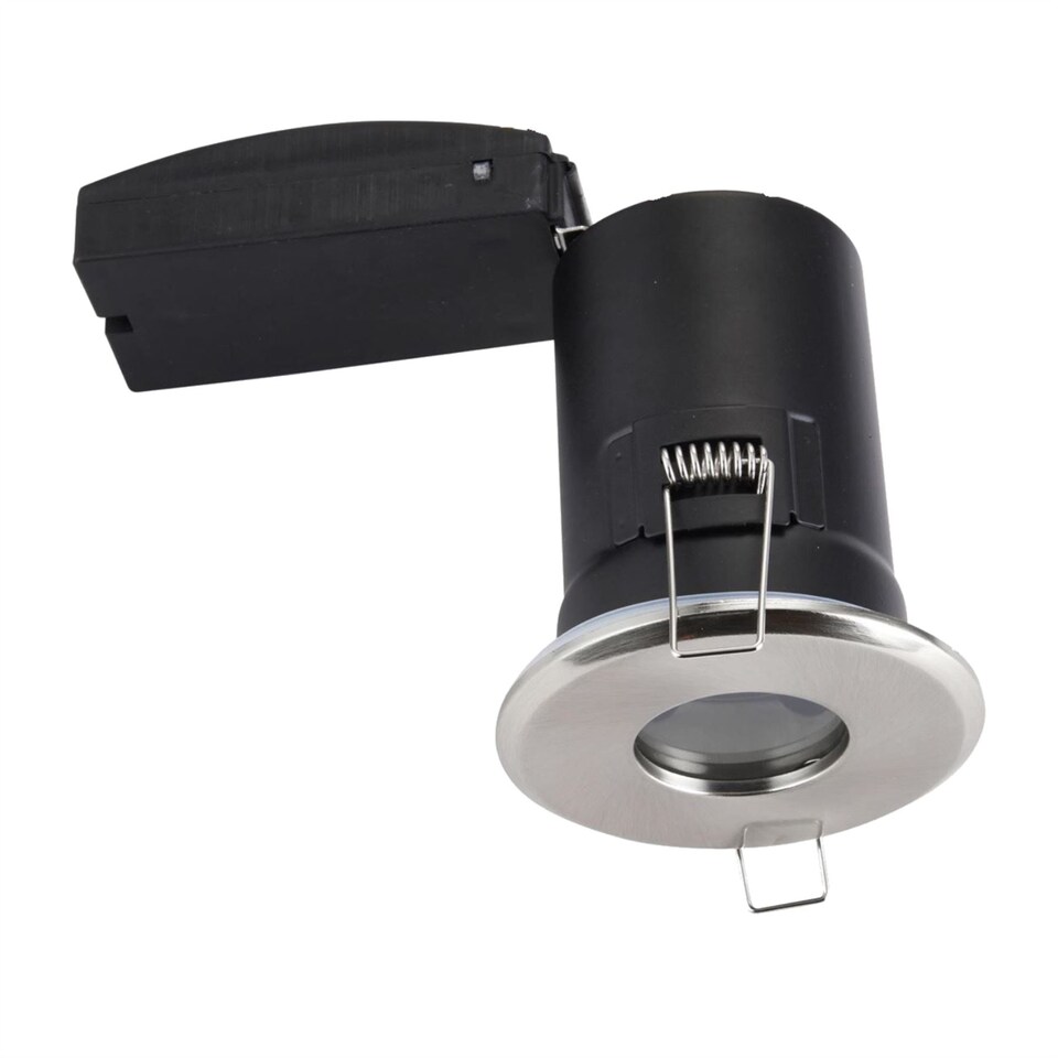 image 1 of Set of 20 - Brushed Chrome IP65 Bathroom Recessed Fire Rated Downlight