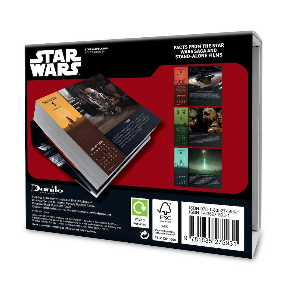 image 1 of STAR WARS CLASSIC 2026 DESK BLOCK CALENDAR