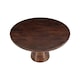 image 4 of Monco Dark Mango Wood Round Coffee Table Brown