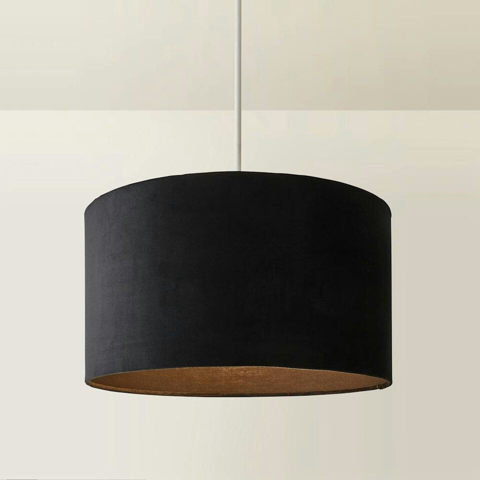 image 1 of ValueLights Reni Large Black Pendant Shade Black
