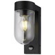 image 3 of CGC Rowan PIR Motion Sensor Black Outdoor Wall Lantern Light, IP54, Clear Diffuser