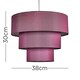image 7 of ValueLights 3 Tier Purple Faux Silk Ceiling Pendant Light Shade