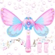 image 1 of Musical Light-Up Butterfly Bubble Wand - Magical Bubble Machine for Girls