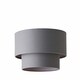 image 1 of ValueLights Jodie Two Tier Grey Linen Ceiling Drum Lamp Shade | Grey