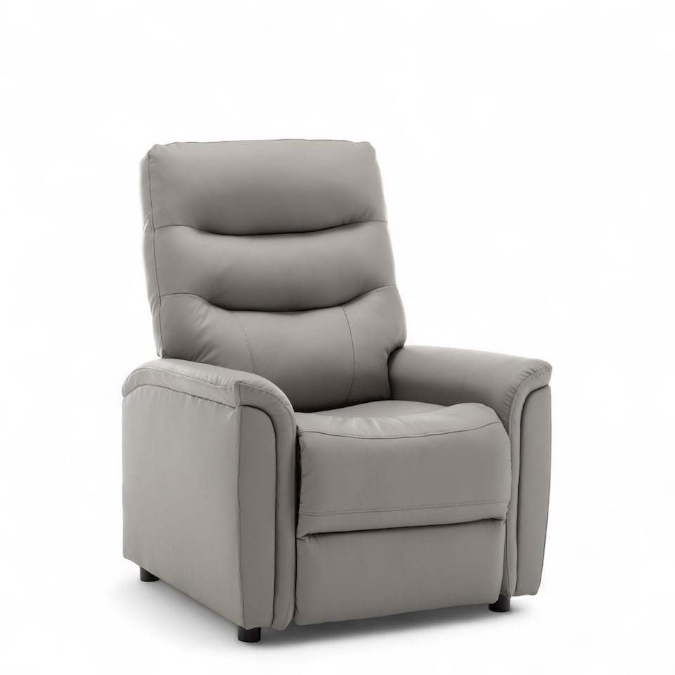 image 1 of Faux Leather Grey Milazzo Recliner Chair