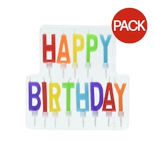 Amscan Letters Happy Birthday Candles (Pack of 13) - Multicoloured - One Size
