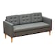 image 1 of HOMCOM Modern 3 Seater Sofa with Hidden Storage and Rubber Wood Legs, Grey
