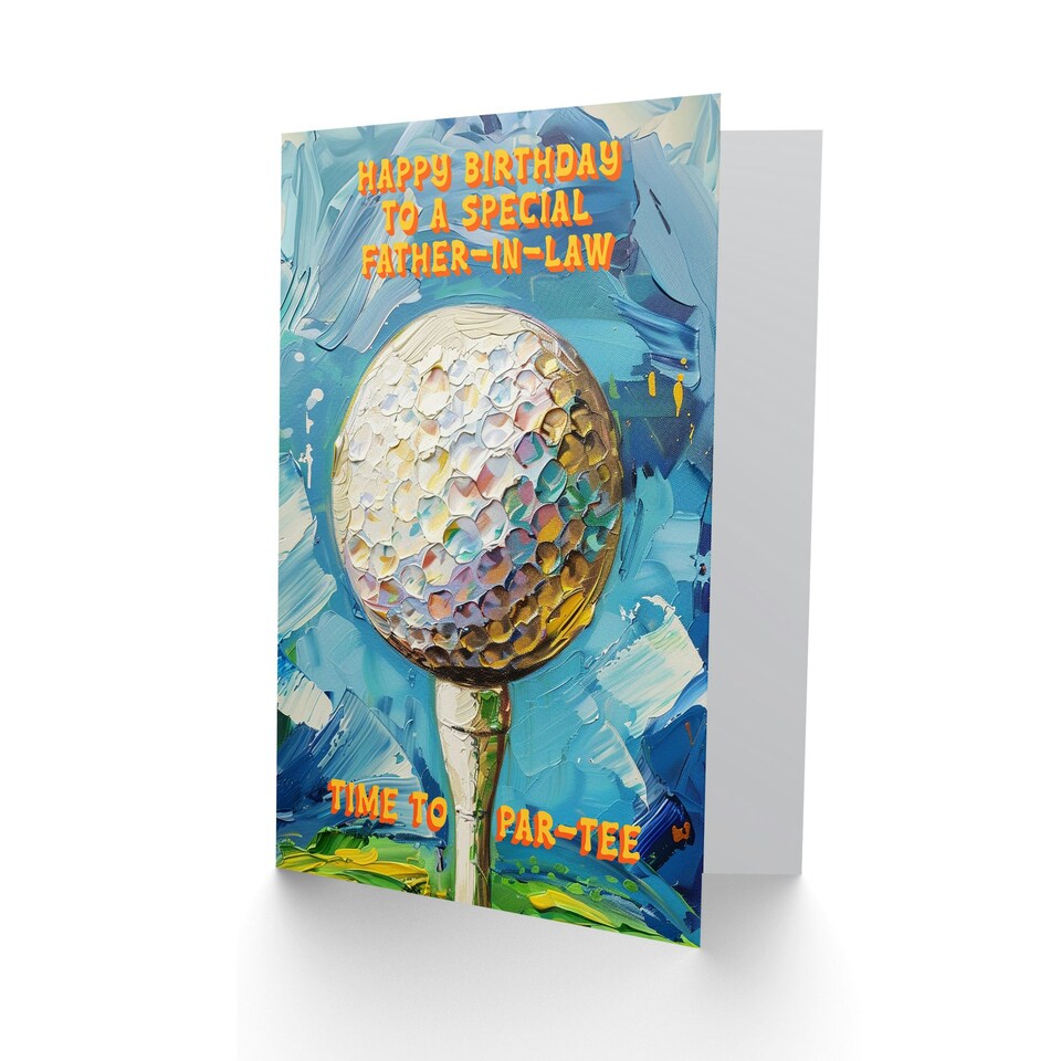 image 1 of Special Golfing Lover Golf Pun Party Par Tee Father In Law Birthday Card