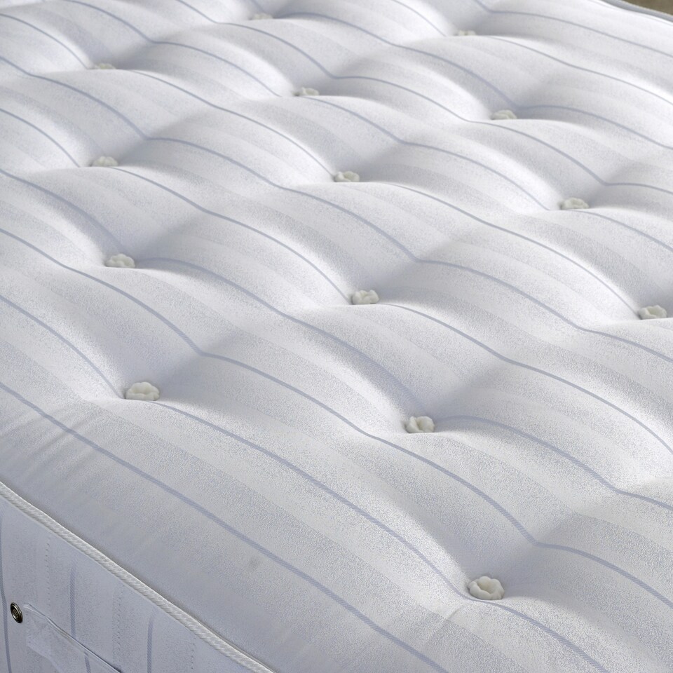 image 1 of Super Ortho Orthopaedic Cream Linen 2 Drawer Divan Set And Milan Headboard Double