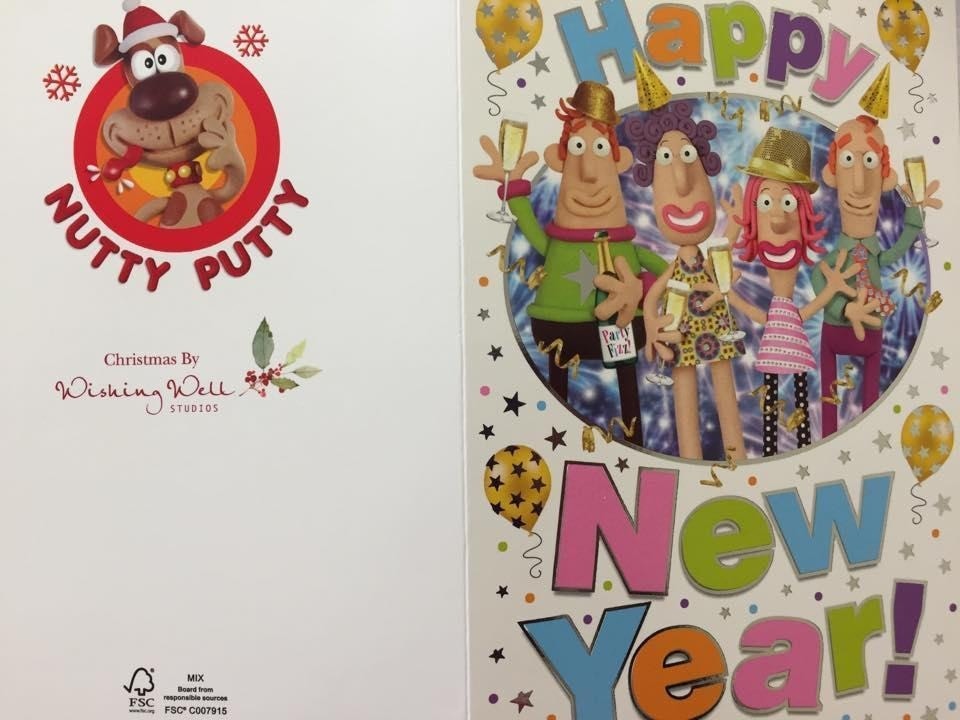 image 1 of Happy New Year, Christmas Greetings Card By Wishing Well