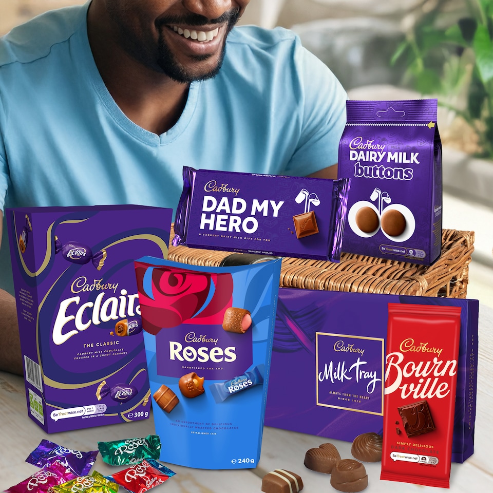 image 1 of Cadbury "Dad My Hero" Chocolate Basket