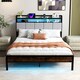 image 4 of COSTWAY King Size Bed Frame w/Charging Station