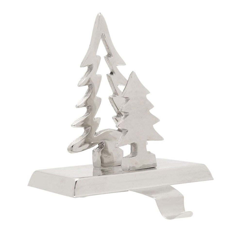 image 1 of Widdop Gifts Silver Christmas Tree Stocking Hanger
