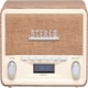 image 2 of Vintage Style Stereo DAB/DAB+ & FM Radio – Grey Wood Cabinet, Bluetooth, Clock Radio Alarm, AUX IN for Smart Phone/Tablet / MP3 Player – Mains or Battery