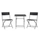 image 1 of Outsunny 3PC Bistro Set Rattan Furniture Garden Folding Chair Table