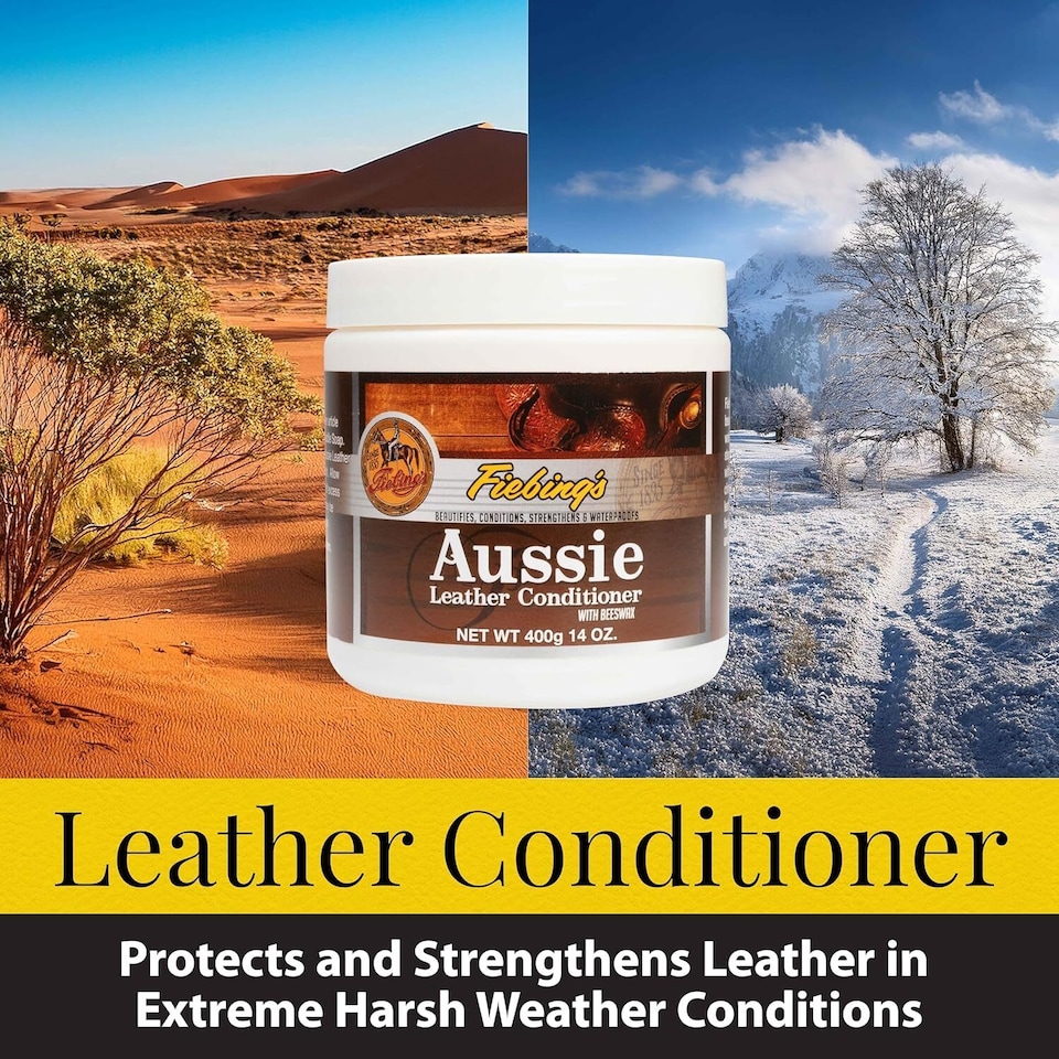 image 1 of Fiebing's Aussie Leather Conditioner - Heavy Duty Weather Protection 14oz | Clear