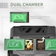 image 5 of Outsunny 160L Outdoor Tumbling Compost Bin with Dual Chamber, Black