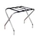image 1 of Harbour Housewares Folding Metal Luggage Rack - Chrome | Silver | Chrome