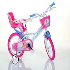 Dino Alyssa 14" Kids Bike - White/Pink