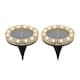 image 1 of Gardenwize 2-Pack Solar Deck Lights Bright White LED Outdoor Decking Pathway Lights