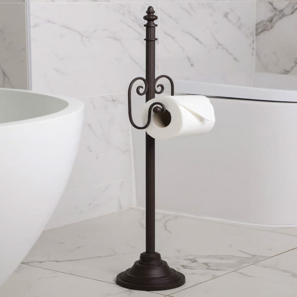 image 1 of Scrolled Freestanding Toilet Roll Holder