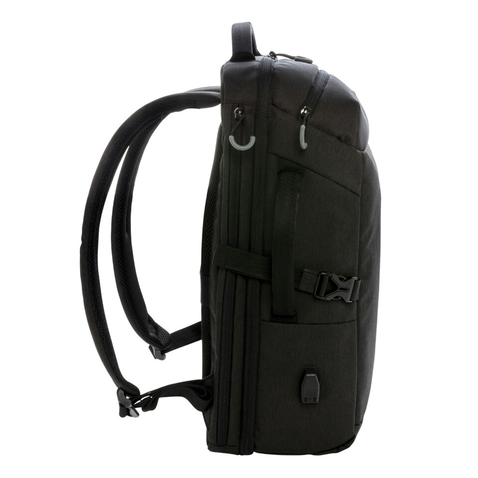 image 1 of Swiss Peak Travel Aware 22L Backpack - Black - 47cm x 28cm x 17cm Black