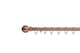 image 2 of Lister Cartwright 28mm Antique Copper Extendable Metal Curtain Pole Set Rings with Ball Finial (120 - 320 cm)