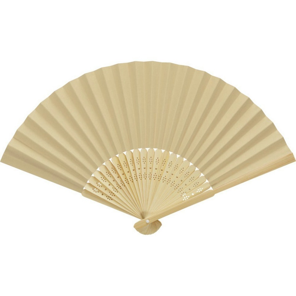 image 1 of Carmen Bamboo Handheld Fan - Natural - One Size