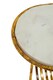 image 5 of Interiors by Premier Table With Magazine Rack, Storage Round Table, Versatile Bedside Table, White Marble Topped Nesting Table | Gold