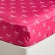 image 2 of OHS Bows Print Microfibre Easy Care 25cm Deep Fitted Bed Sheet | Pink | Hot Pink | Single