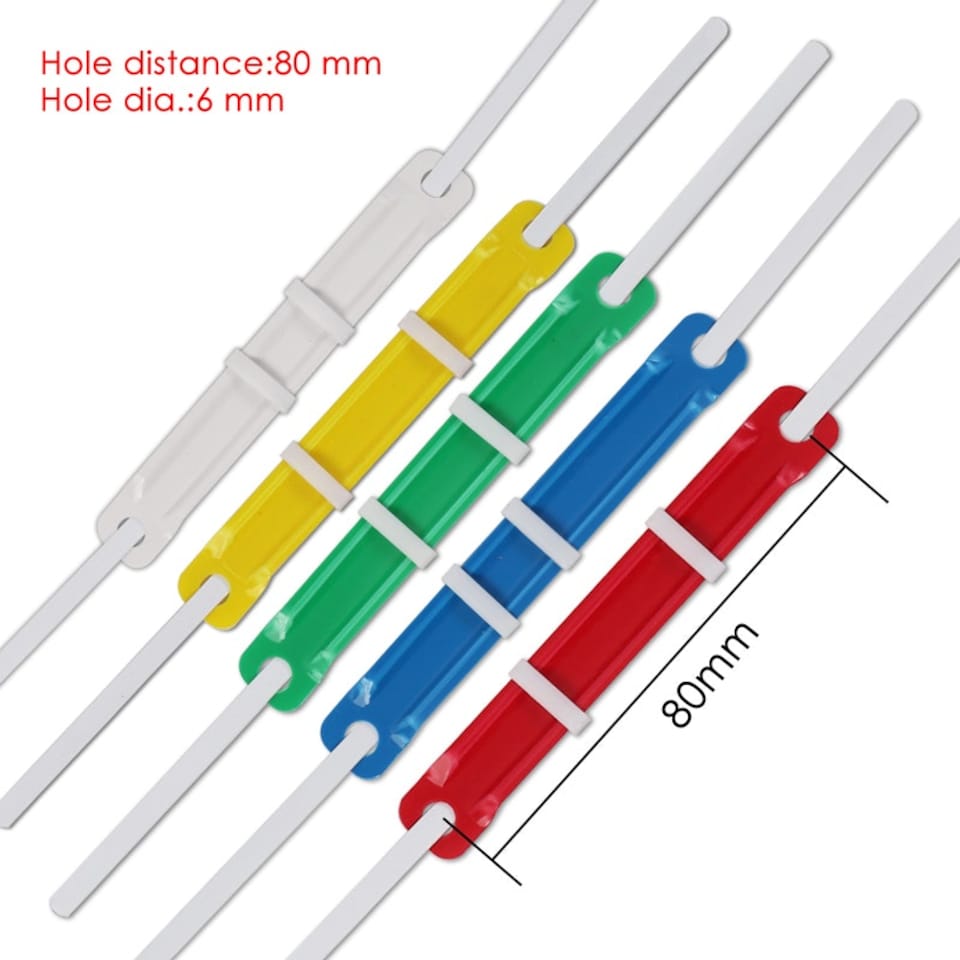 image 1 of Pack of 50 Assorted Colour Paper Fasteners