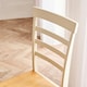image 4 of Furniturebox Whitby 2x Solid Wood Cream Chair Oak Seat Dining Chairs