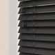 image 2 of 105cm Ink Black Wooden Venetian Blinds With Strings (130cm drop)