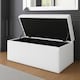 image 2 of 150cm SD Ottoman Storage Box, White Velvet Upholstered Chesterfield Storage Ottoman Box