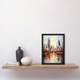 image 2 of London Cityscape Skyline Gherkin Oil Thames Black Framed Wall Art Print A4