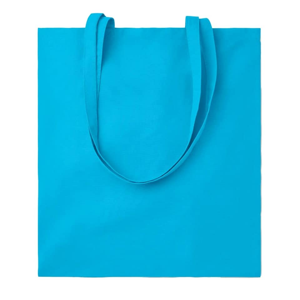 image 1 of MidOcean Cottonel Colour ++ Cotton Shopper Bag - Turquoise - One Size | Blue