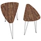 image 9 of Vida Designs Brooklyn Oval Nest of Tables 2 Piece Set Nesting Sofa Bedside Side Table, Dark Wood