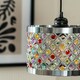 image 2 of ValueLights Hadley Multi Colour Easy Fit Metal Cut Out Acrylic Jewel Drum Ceiling Light Shade - Bulb Included
