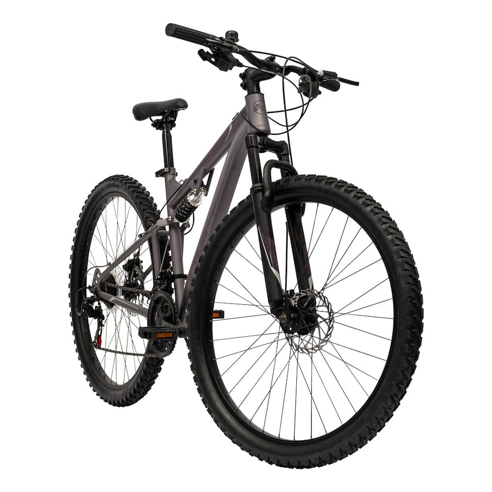 image 1 of HUFFY Marker 27.5-Inch Matte Heather Full Suspension 21-Speed Mountain Bike (26752W)