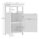 image 3 of Yaheetech 4-Tier Bathroom Floor Cabinet with Single Door White White
