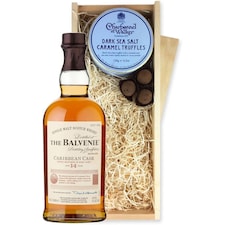 Balvenie Caribbean Cask 14 Year Old Whisky And Dark Sea Salt Charbonnel Chocolates Box 70cl 43% abv