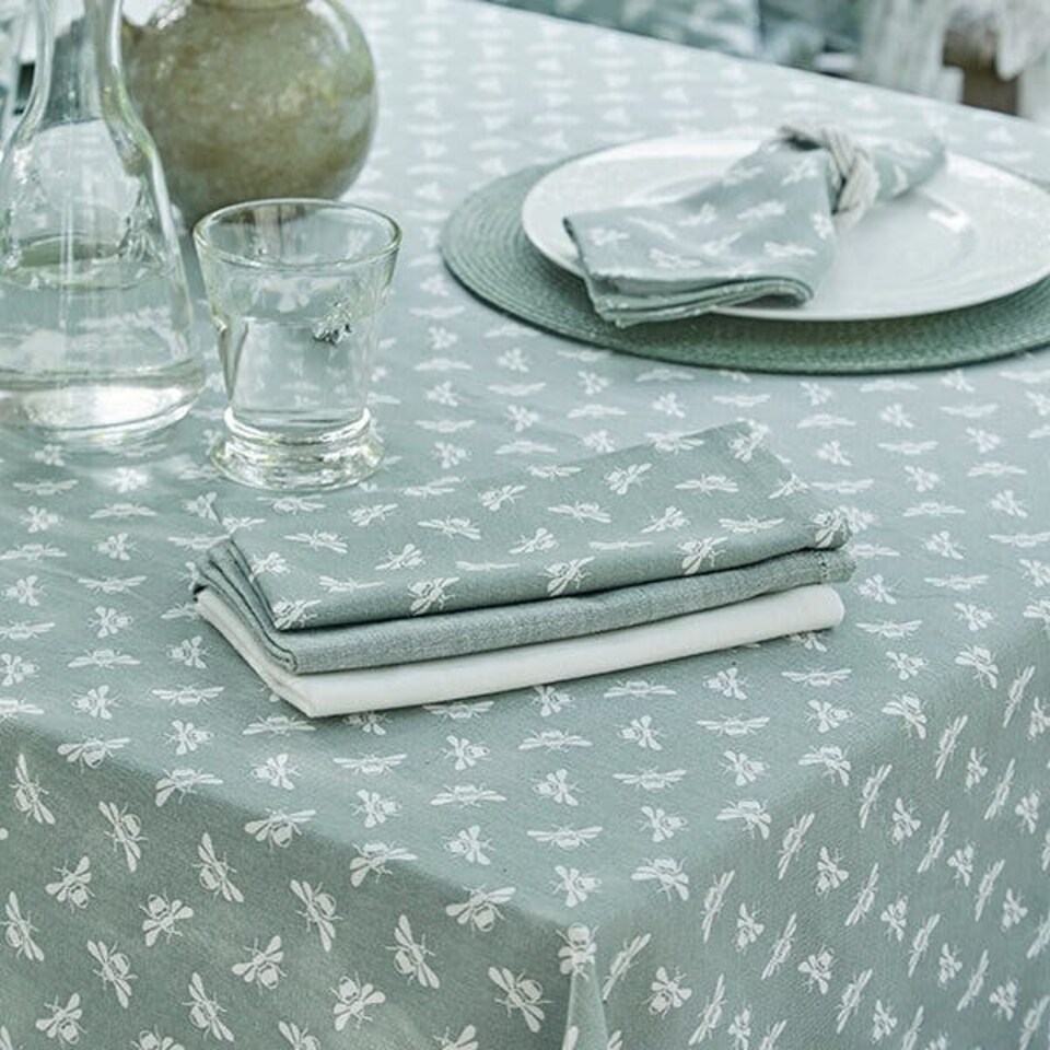 image 1 of Walton & Co Moss Bee Tablecloth 130x230cm