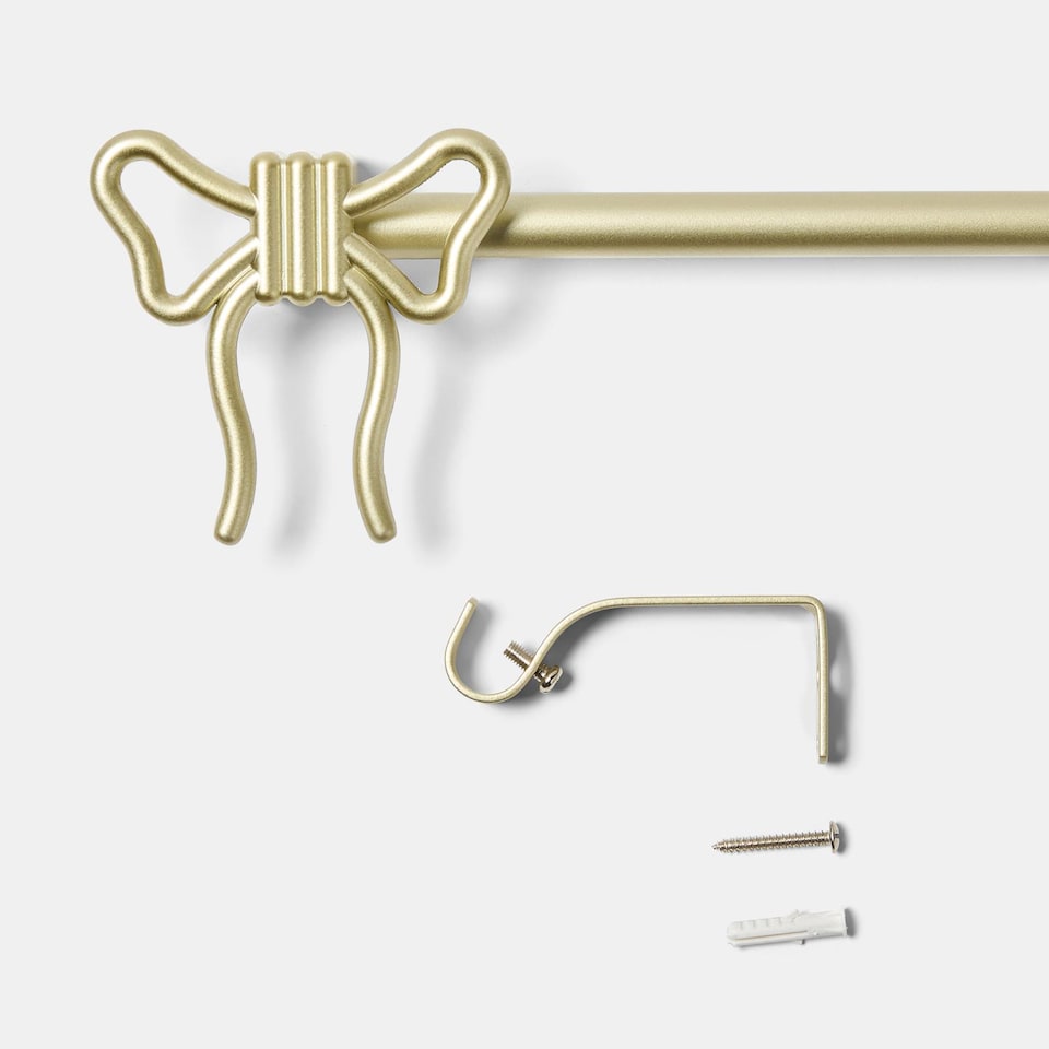 image 1 of OHS Bow Finial Curtain Pole Extendable 16mm Metal End Rod