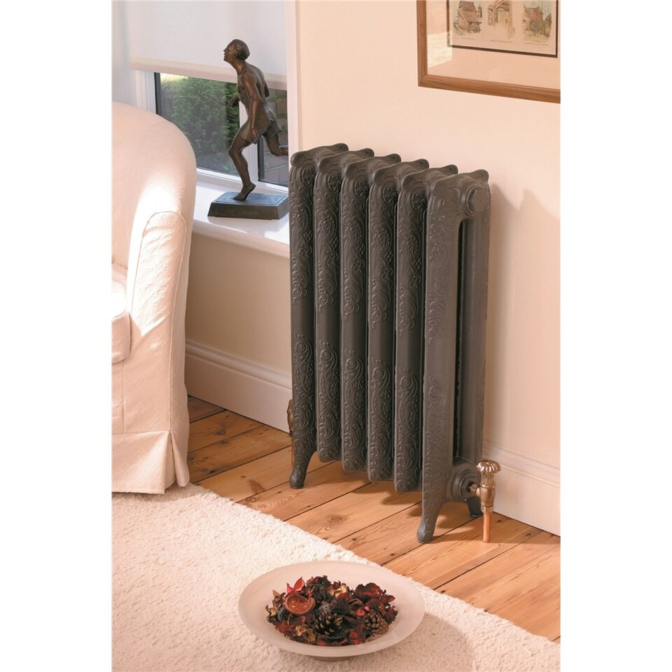 image 1 of 954mm (H) x 456mm (W) - Cast Iron Horizontal Radiator (Rome) - (0.954m x 0.456m) - Depth 180mm