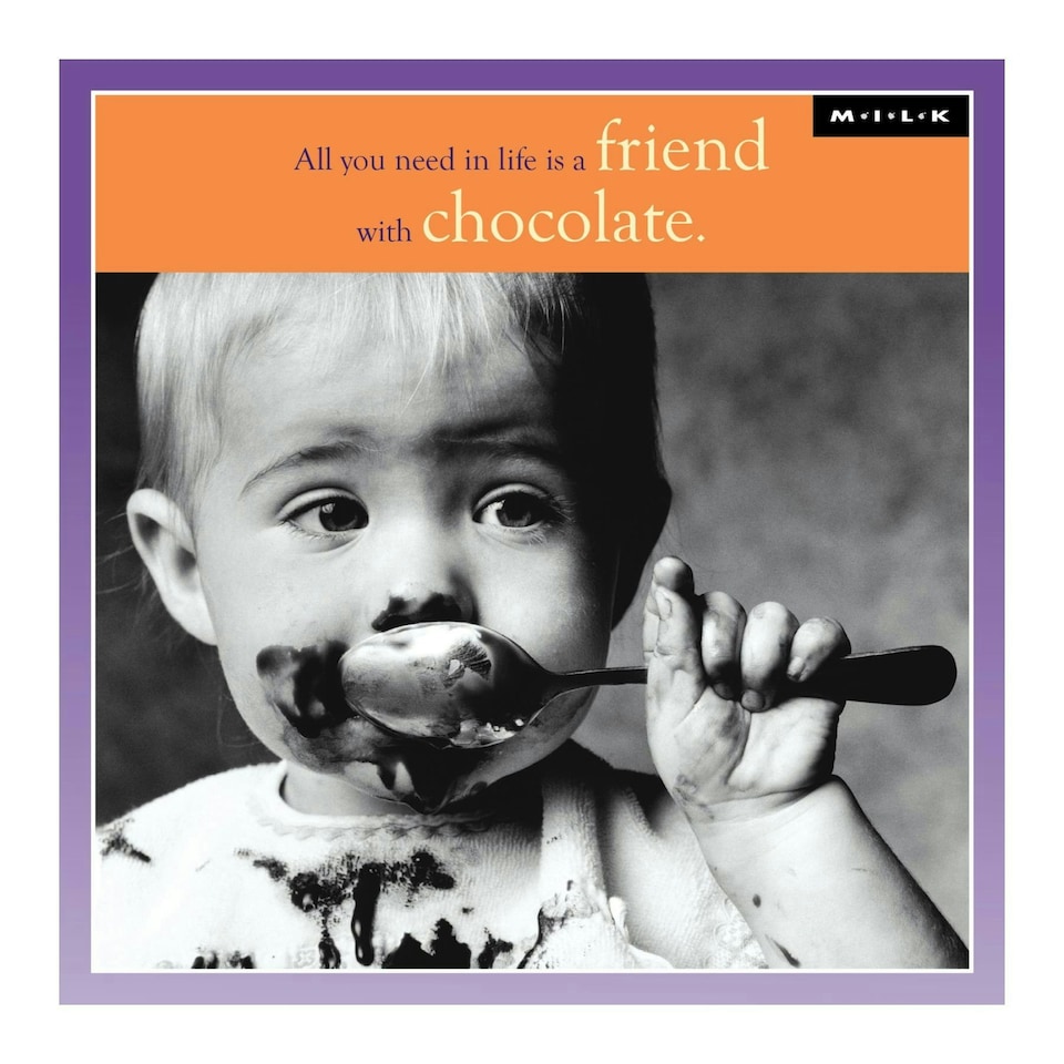 M.I.L.K Greetings Card Chocolate Faced Child