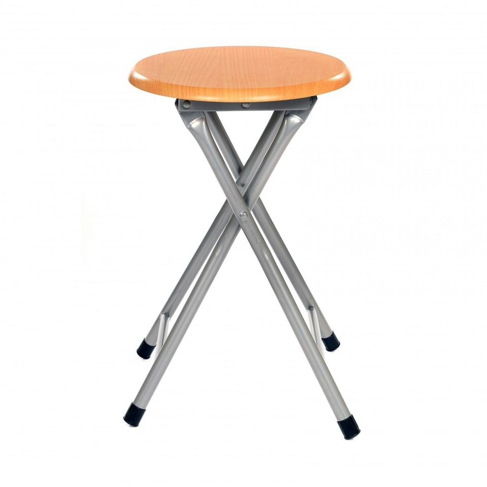 image 1 of Oypla Wooden Folding Breakfast Kitchen Bar Stool Seat Brown