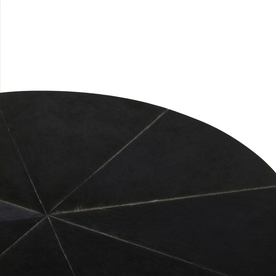 image 1 of Kensington Townhouse Hair On Hide Round Side Table Black
