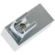 image 3 of SPARES2GO Shower Head Wall Clamp Adjustable Square Angled Chrome Bracket Handset Holder Silver